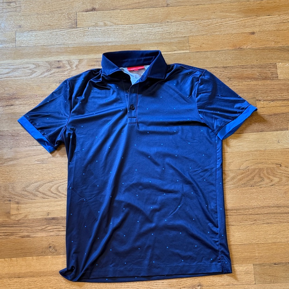 Redvanly men’s golf wicking polo SMALL blue